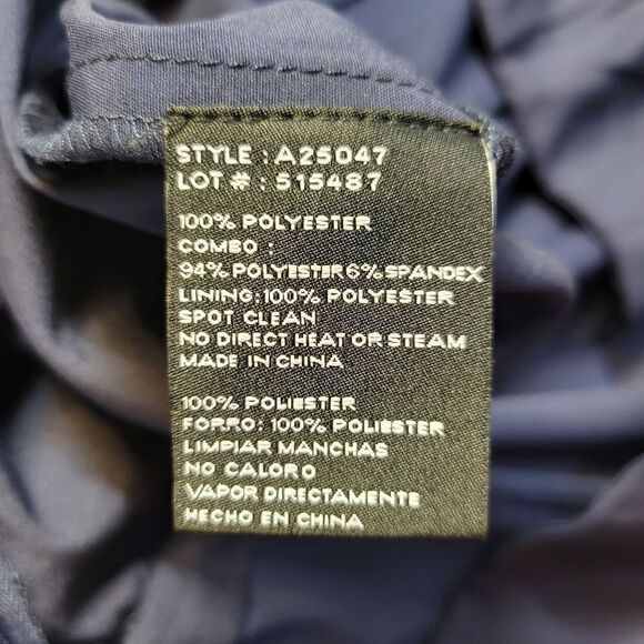 Betsy & Adam Navy Blue Off-Shoulder Formal See Through Corset Prom Dress - Picture 14 of 16